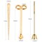 calary Candle Wick Trimmer, Candle Snuffer and Wick Dipper & Candle Accessory Set, 3 in 1 Candle Care Kit for Candle Lover (Gold)